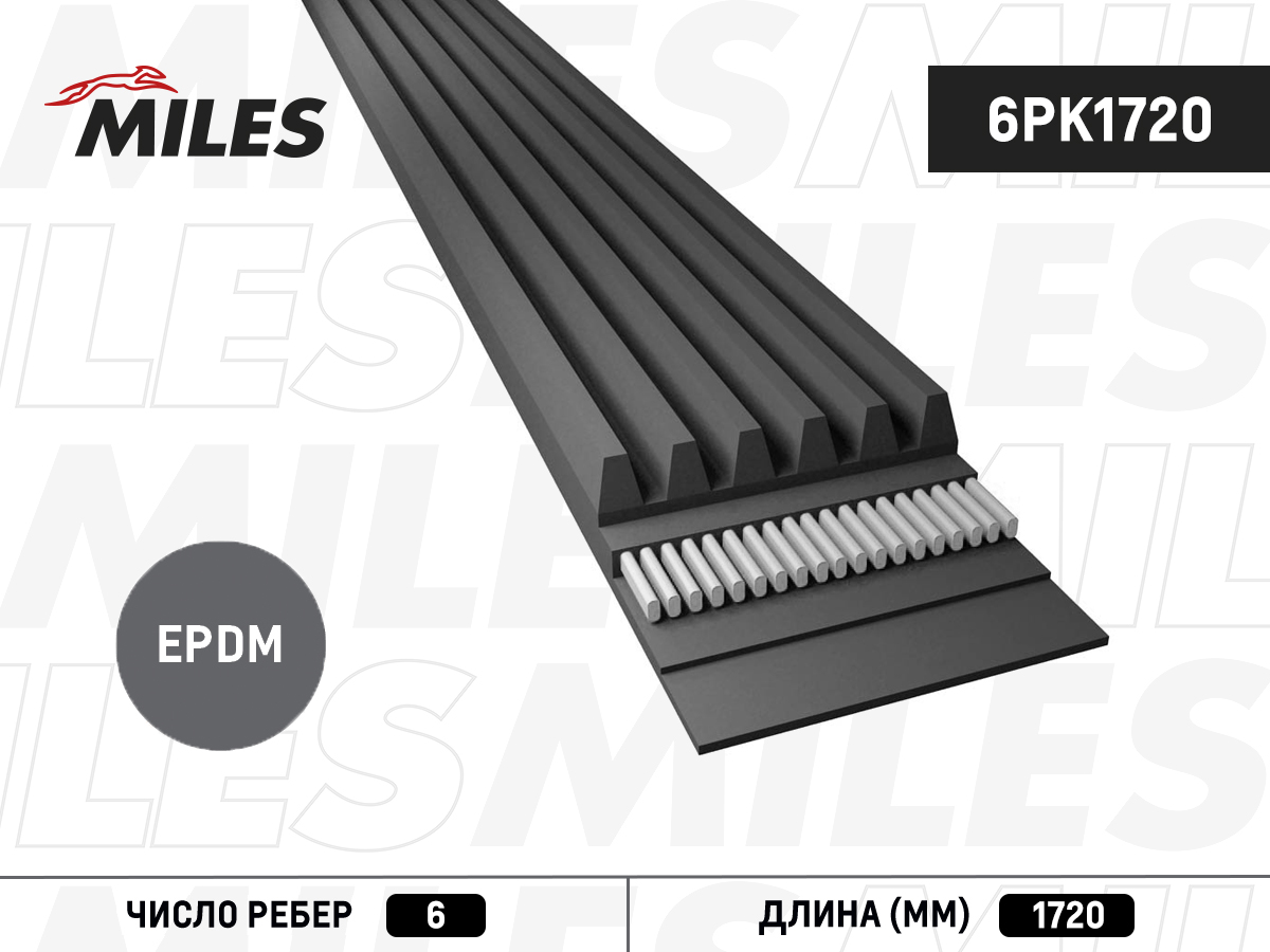Ремень ручейковый 6PK1720 TRIALLI