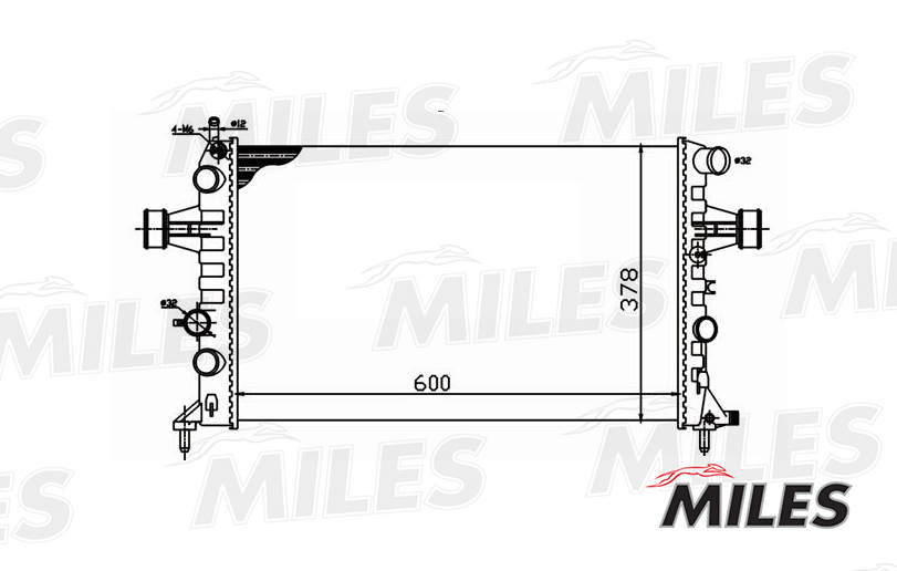 Радиатор OPEL ASTRA G (98-06) 1.4-2.2 MILES ACRM034