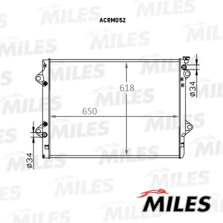 Радиатор TOYOTA LAND CRUISER 120 4.0 03- MILES ACRM052