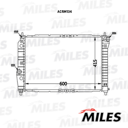Радиатор CHEVROLET AVEO 1.2/1.4 A/T 05- MILES ACRM134