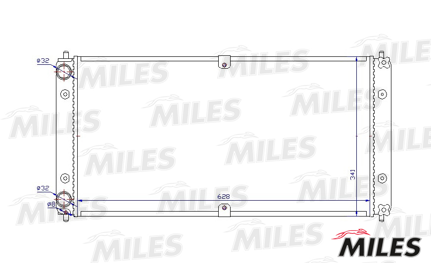 Радиатор охл.алюм. 2123 Шеви  MILES ACRM484