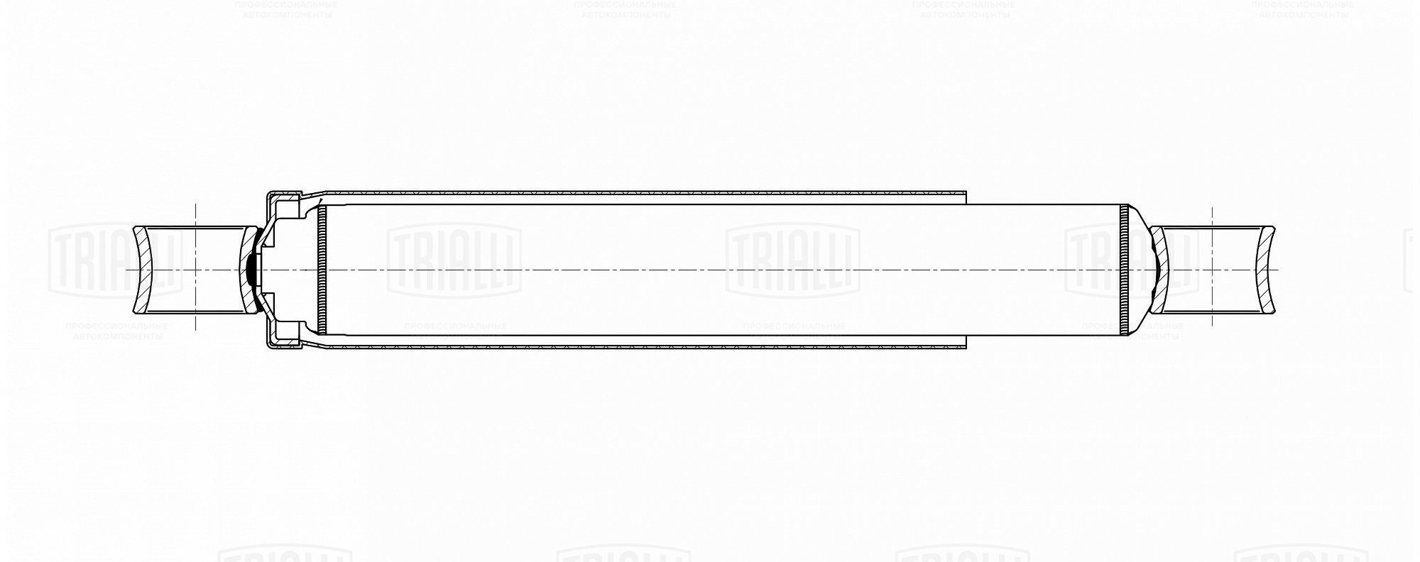 Амортизатор /м УАЗ 33036, 39094, Профи (односкат) задн (AG 03522) TRIALLI