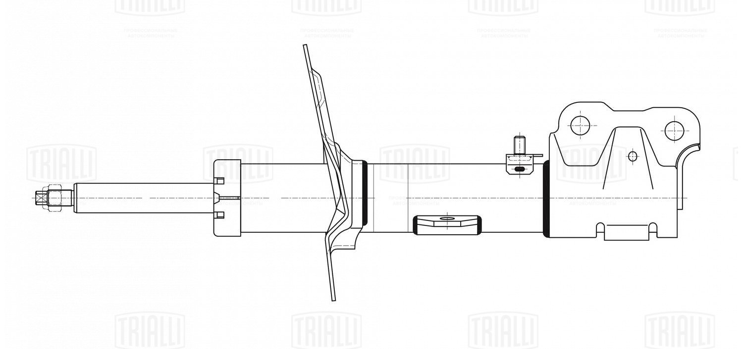 Амортизатор /м Mitsubishi Outlander (12-) (стойка) перед прав (AG 11356) TRIALLI