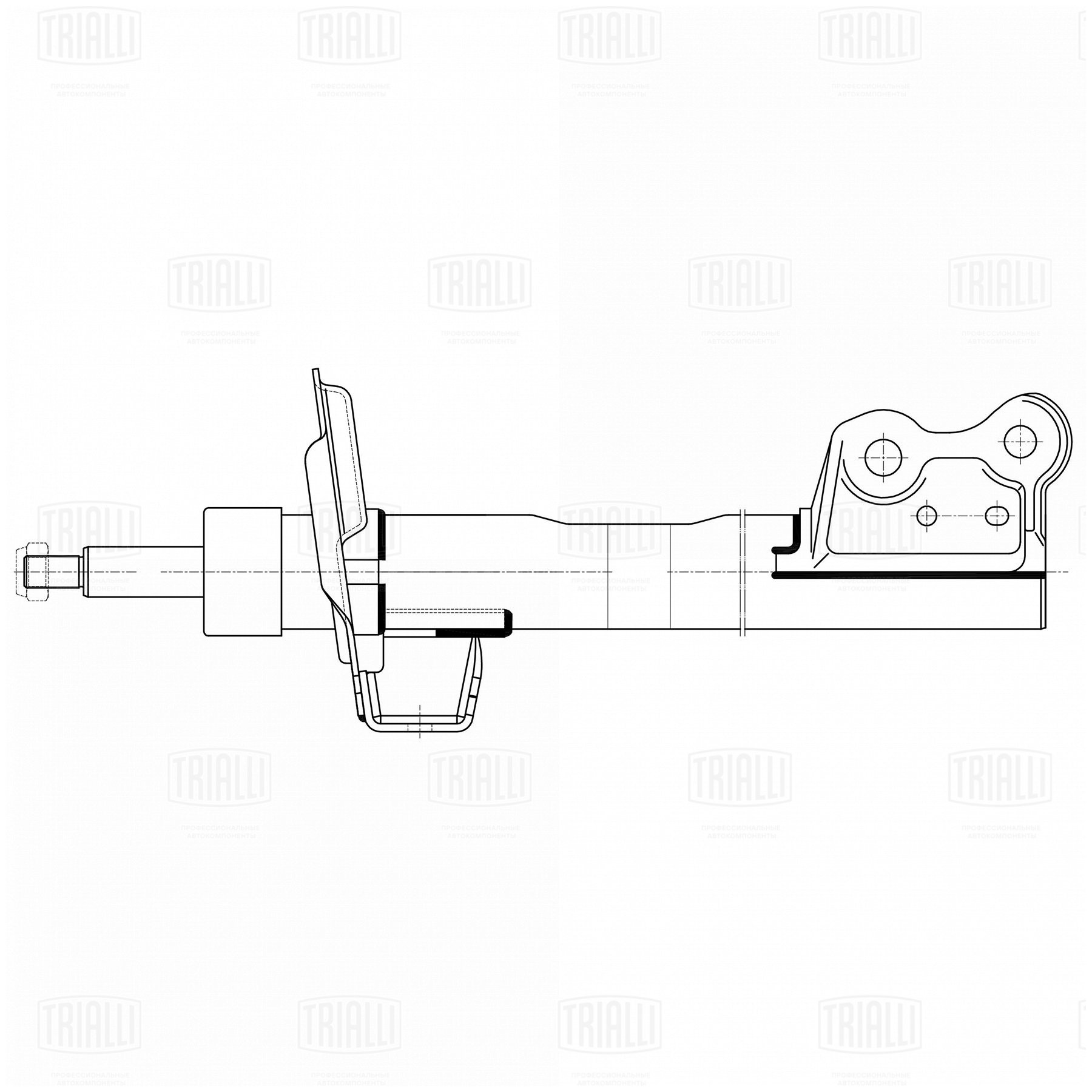 Амортизатор /м Mercedes A (W169) (04-) (стойка) перед лев/прав (AG 15056) TRIALLI
