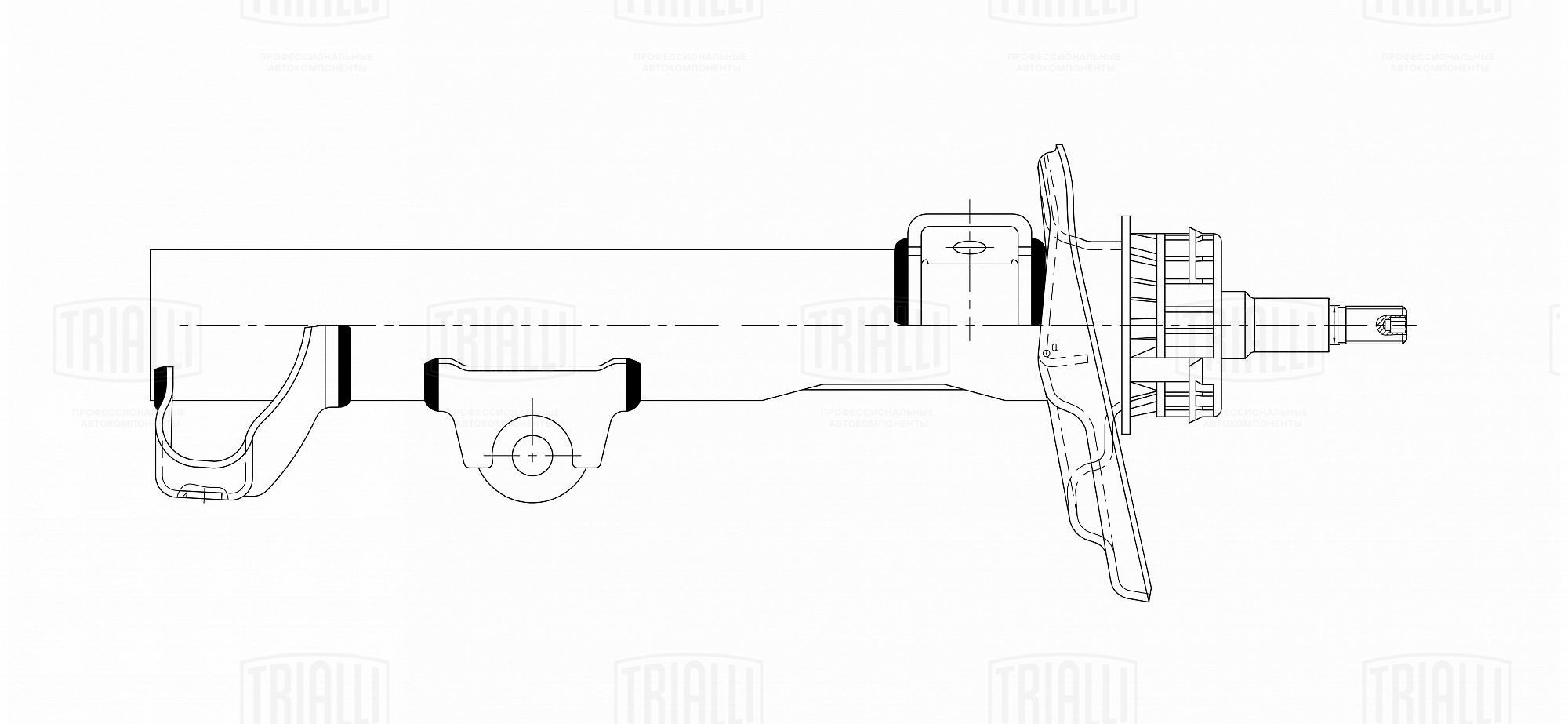 Амортизатор /м Mercedes C (W204) (07-) (стойка) перед лев/прав (AG 15062) TRIALLI