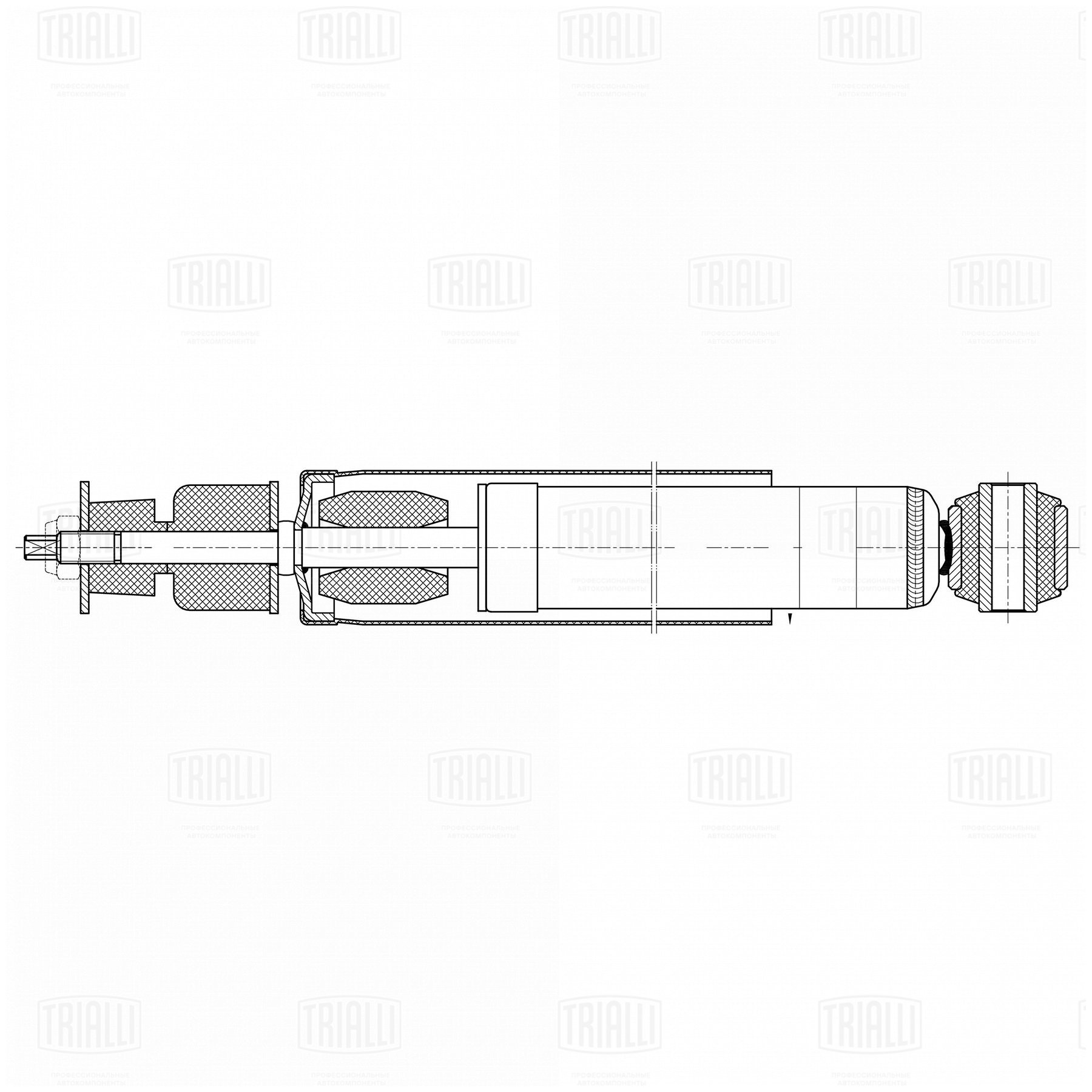 Амортизатор /м Mercedes A (W169) (04-)/B (W245) (05-) задн (AG 15506) TRIALLI