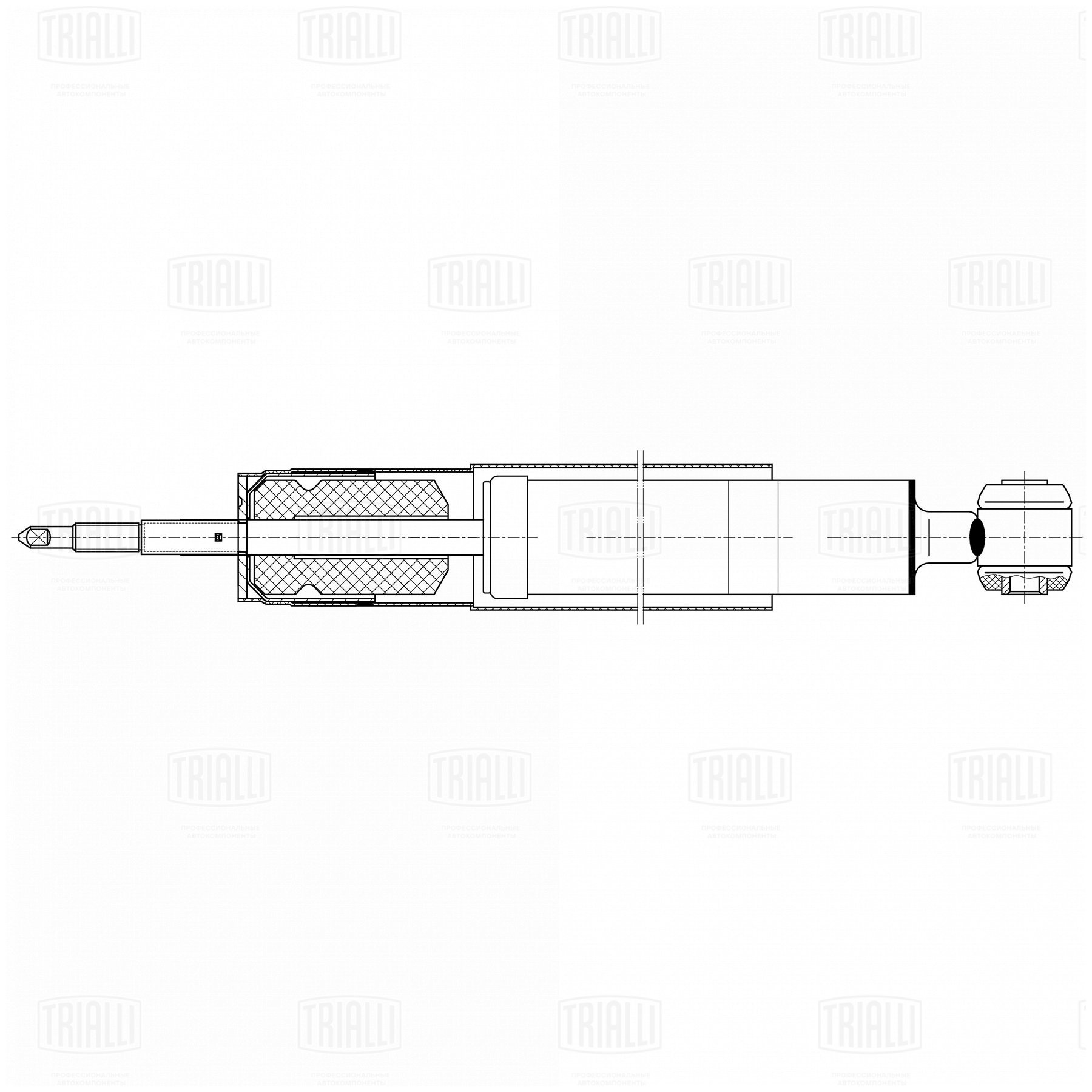 Амортизатор /м Mercedes C (W203) (00-) задн (AG 15507) TRIALLI