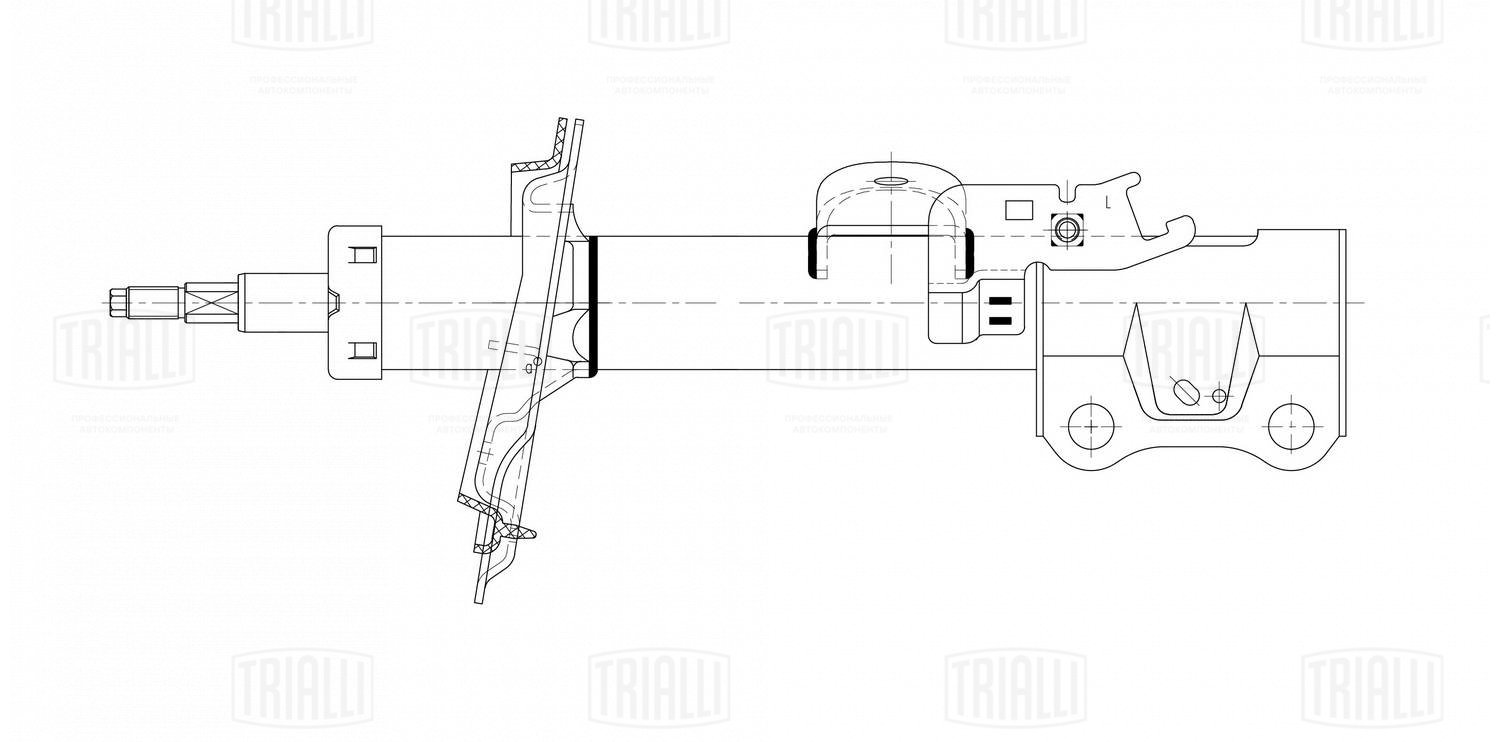 Амортизатор /м Geely Atlas (16-) 20i (стойка) перед лев (AG 30153) TRIALLI