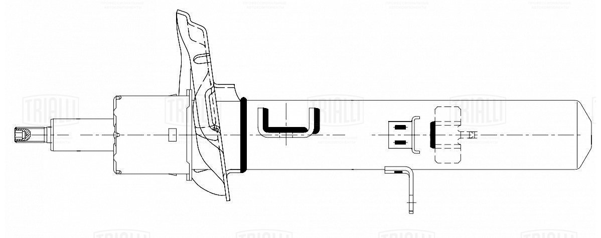 Амортизатор /м Geely Tugella (19-) 4WD (стойка) пер прав (AG 30301) TRIALLI