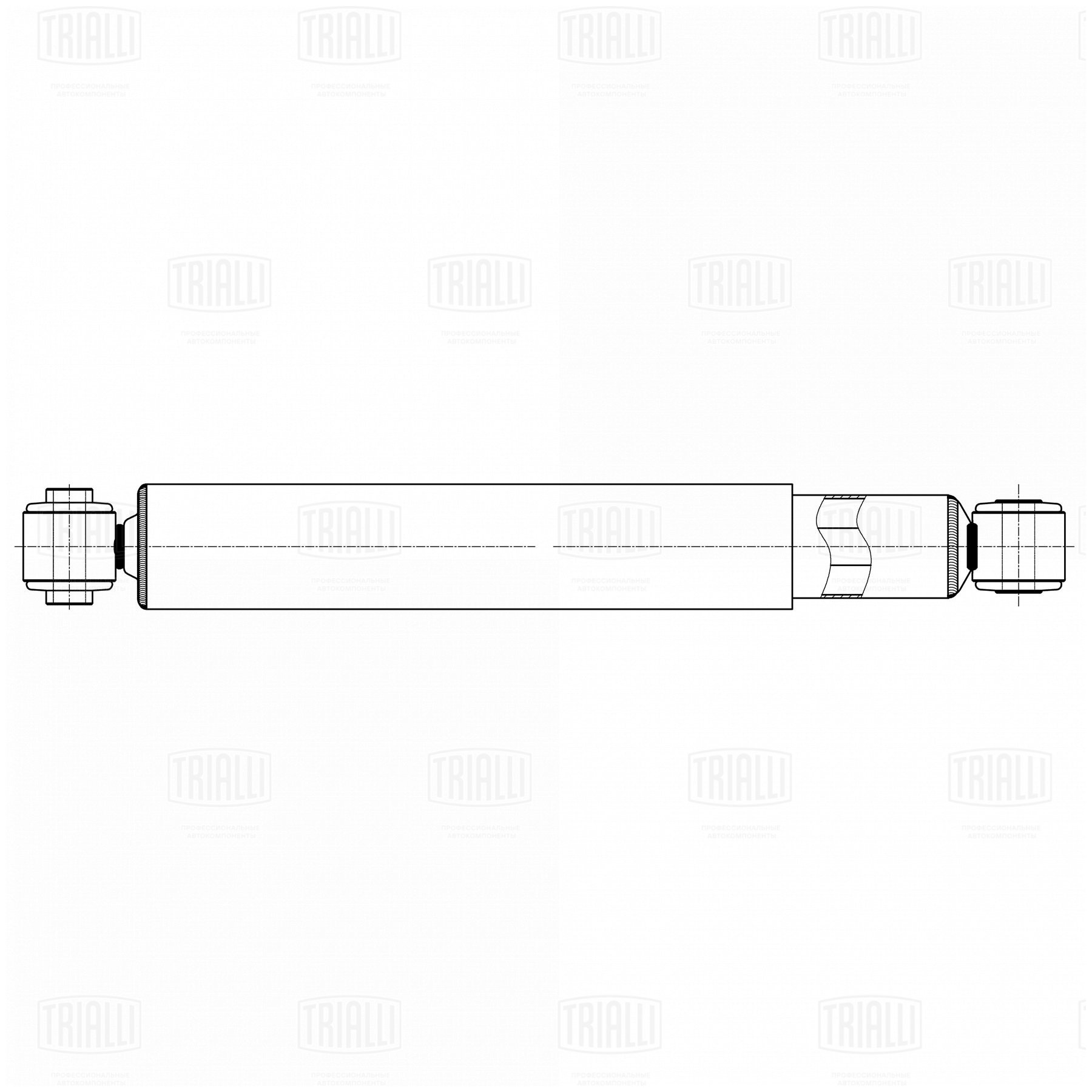 Амортизатор /м Mercedes Atego (98-)/Atego (04-) (410/692 14х50 14х40 O/O) перед (AH 15020) TRIALLI