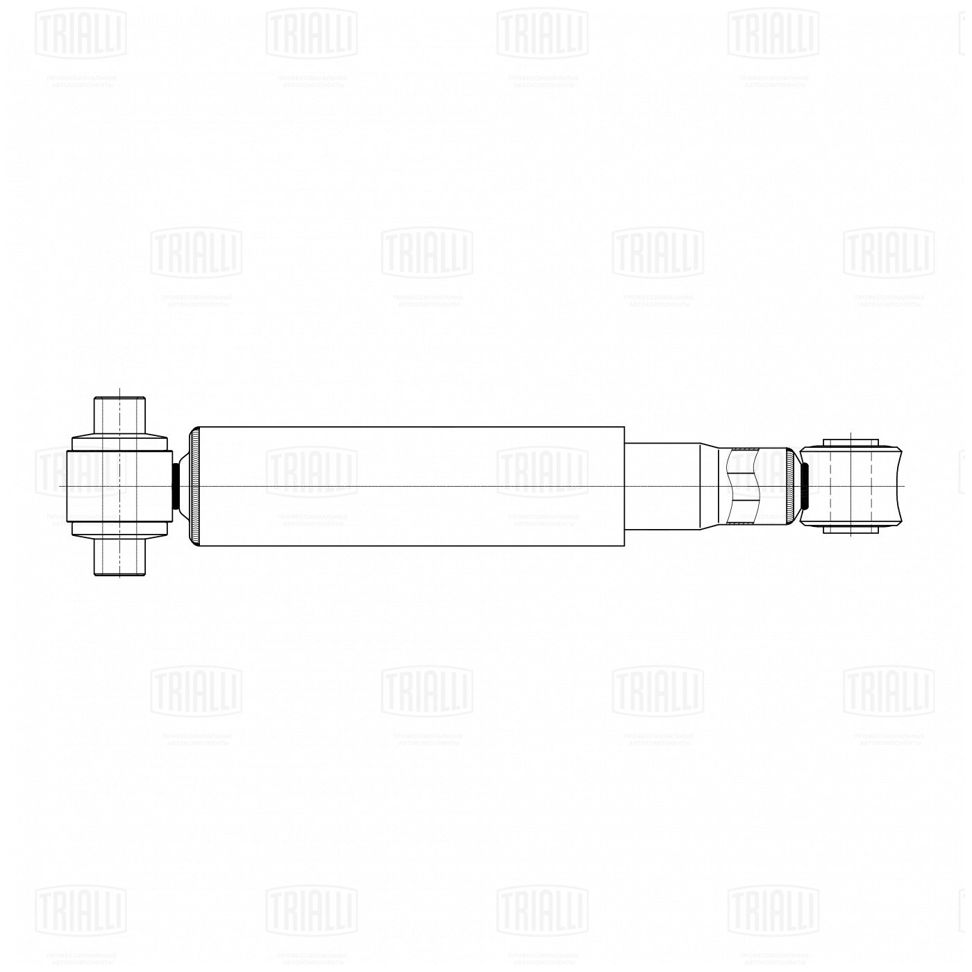 Амортизатор /м MAN TGA (04-)/TGS (07-)/TGX (07-) (418/665 20х105 24х55 О/О) перед (AH 51012) TRIALLI