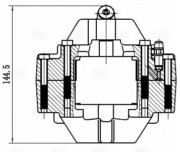 Суппорт торм /м Mercedes E W210 (95-) зад прав d=36мм (CF 052308) TRIALLI