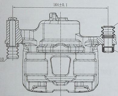Суппорт торм /м Hyundai Accent (99-)/Getz (02-) перед прав d=54мм (CF 084704) TRIALLI