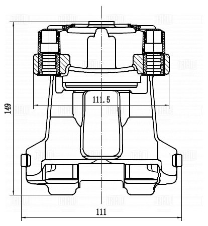 Суппорт торм /м BMW 3 F30 (11-)/4 F30 (13-)/1 F20/F21 (11-) зад лев d=42мм (CF 084766) TRIALLI