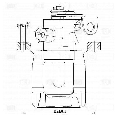 Суппорт торм /м Peugeot 307 (00-)/308 (07-)/Citroen C4 (04-) зад прав d=38мм (CF 095118) TRIALLI