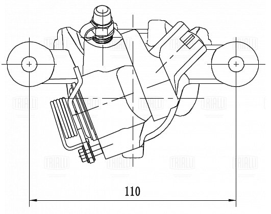 Суппорт торм /м Nissan Almera N16 (00-)/Primera P11 (96-) зад прав d=34мм (CF 162108) TRIALLI