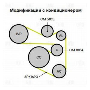 Ролик привод ремня /м Skoda Fabia (07-) 12i (опор) А/С  (CM 5105) TRIALLI