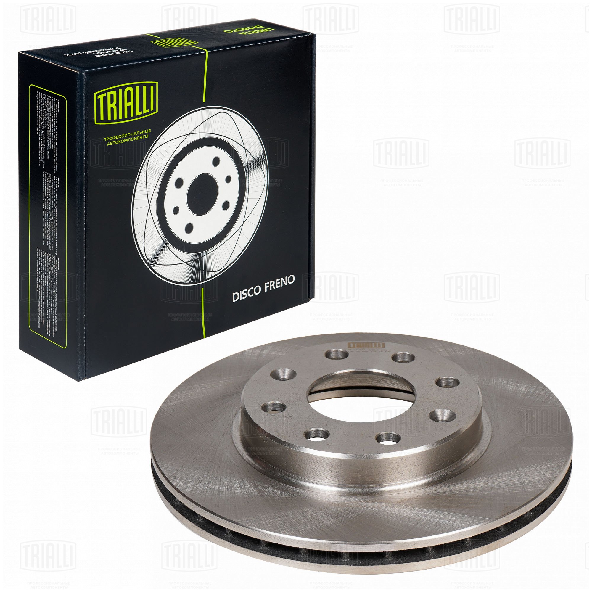 Диск торм /м Chevrolet Aveo T200 (02-)/T255 (08-)/Spark (05-) перед d=236 (окраш) (DF 062101) TRIALLI