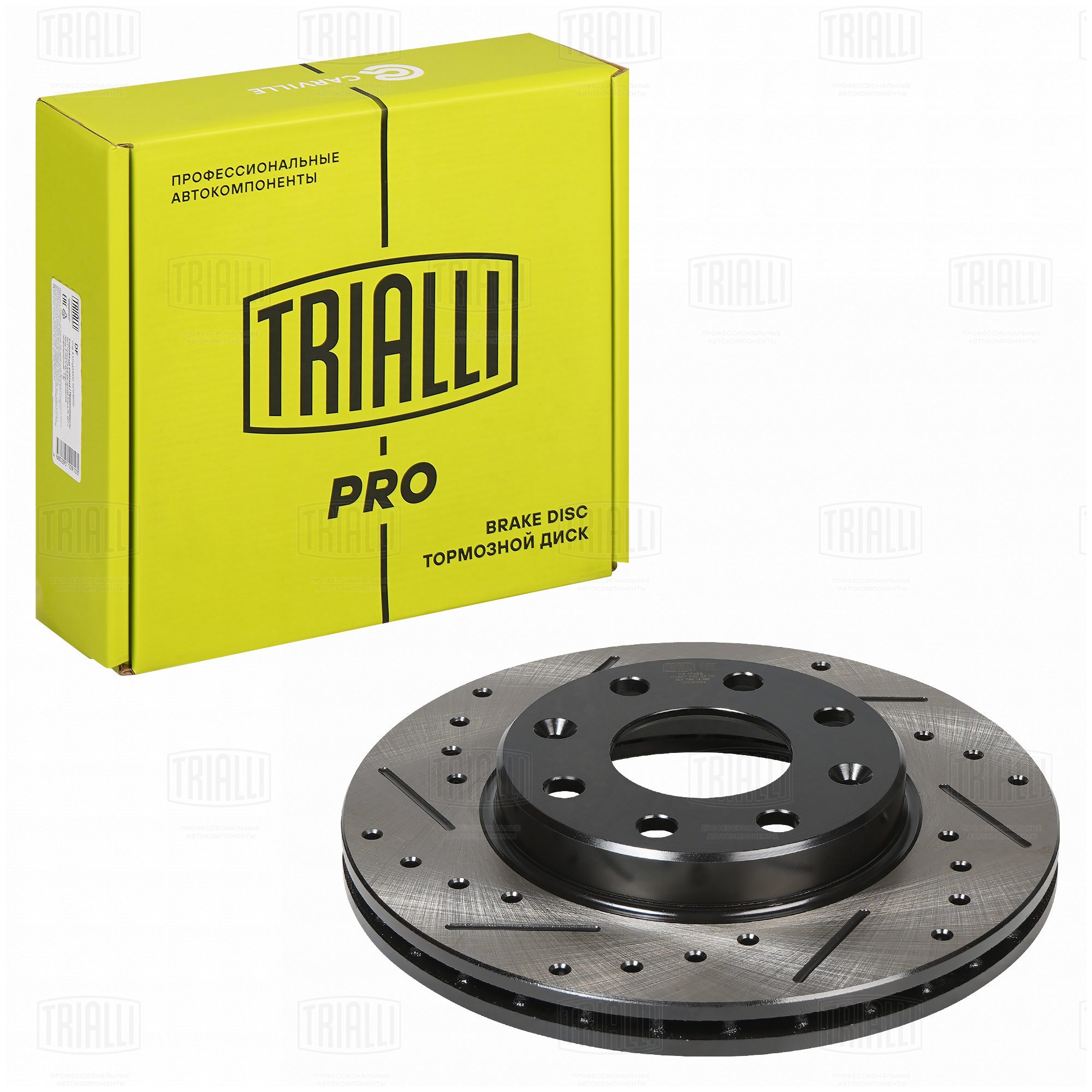 Диск торм /м Chevrolet Aveo T200 (02-)/T255 (08-)/Spark (05-) перед d=236 перф, слотир (DF 1749s) PRO TRIALLI