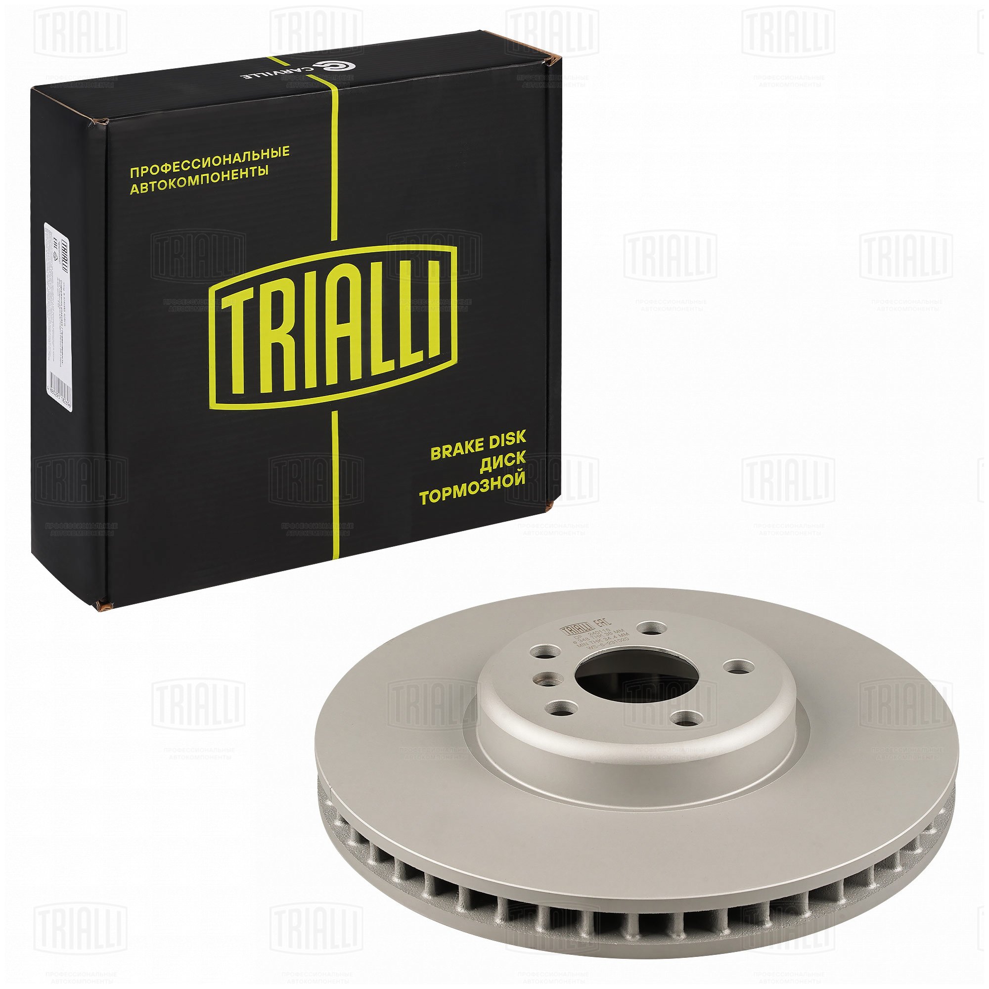 Диск торм /м BMW 3 (G20) (18-)/5 (G30) (16-) перед d=348 прав (окраш) (DF 240116) TRIALLI
