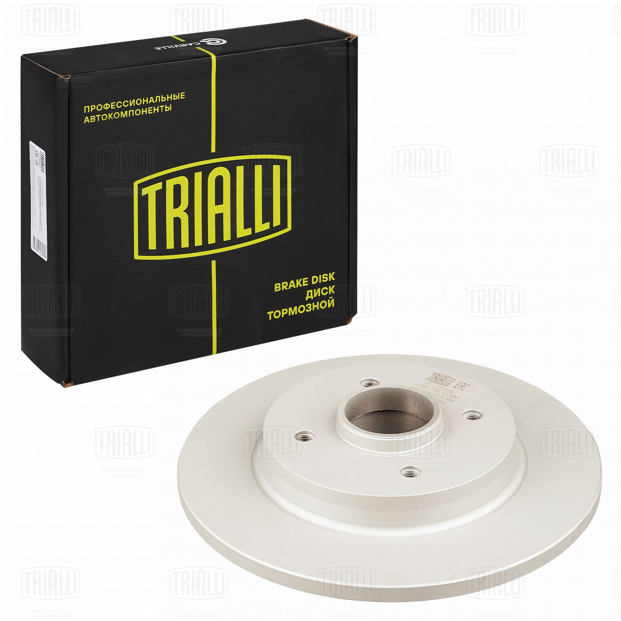 Диск торм /м Peugeot 308 (07-)/Citroen Berlingo (08-) задн d=268 (окраш) (DF 270209) TRIALLI