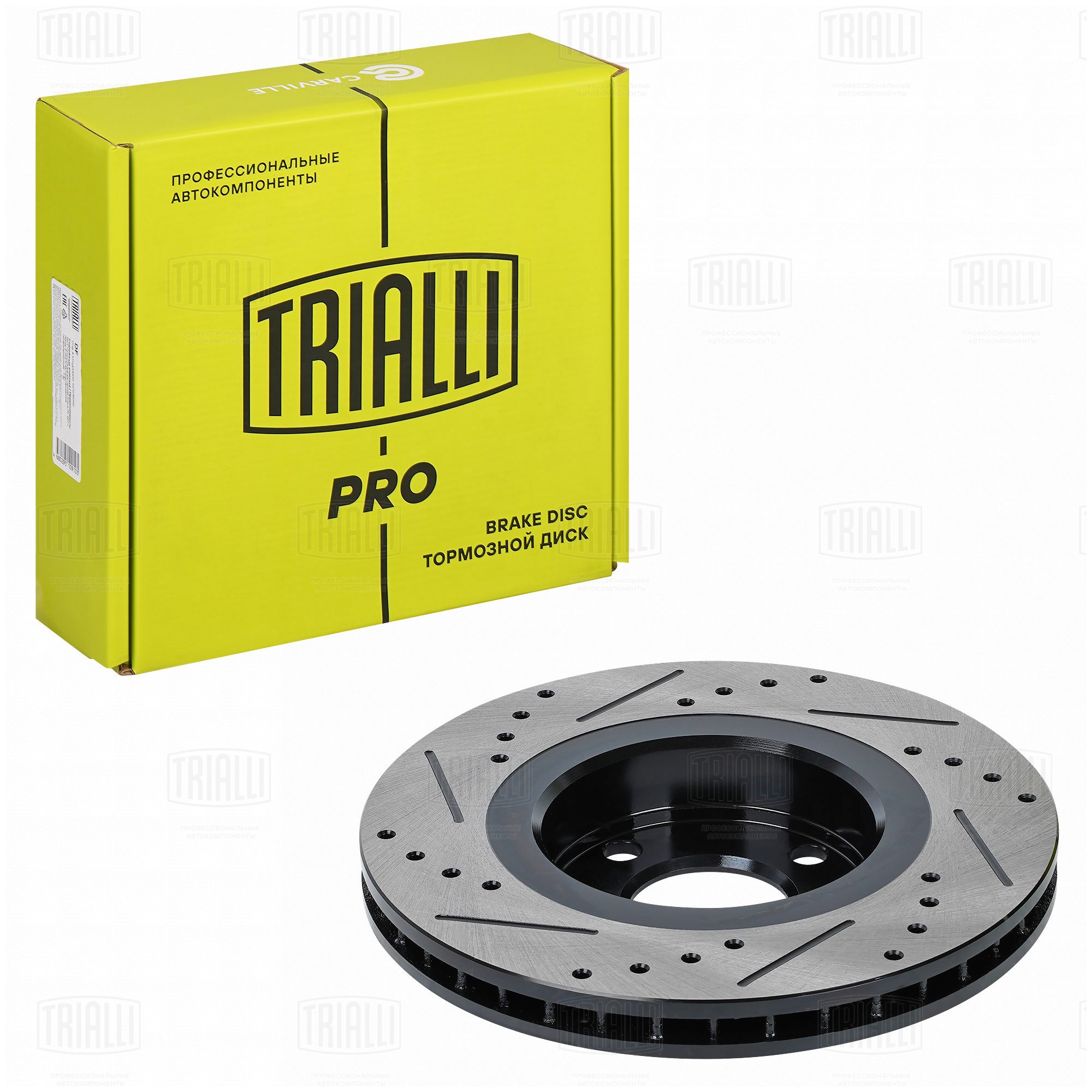 Диск торм /м Daewoo Nexia (95-)/Lanos (02-) DOHC перед d=256 (перф/слот/окраш) (DF 270s) PRO TRIALLI