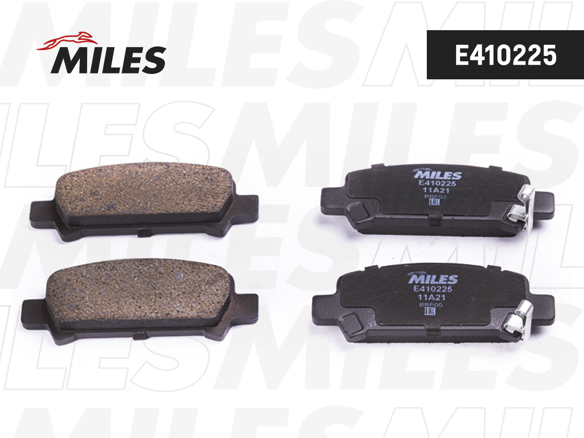 Колодки тормозные SUBARU FORESTER 97-/IMPREZA 98-/LEGACY 98-/OUTBACK 00- задние MILES E410225