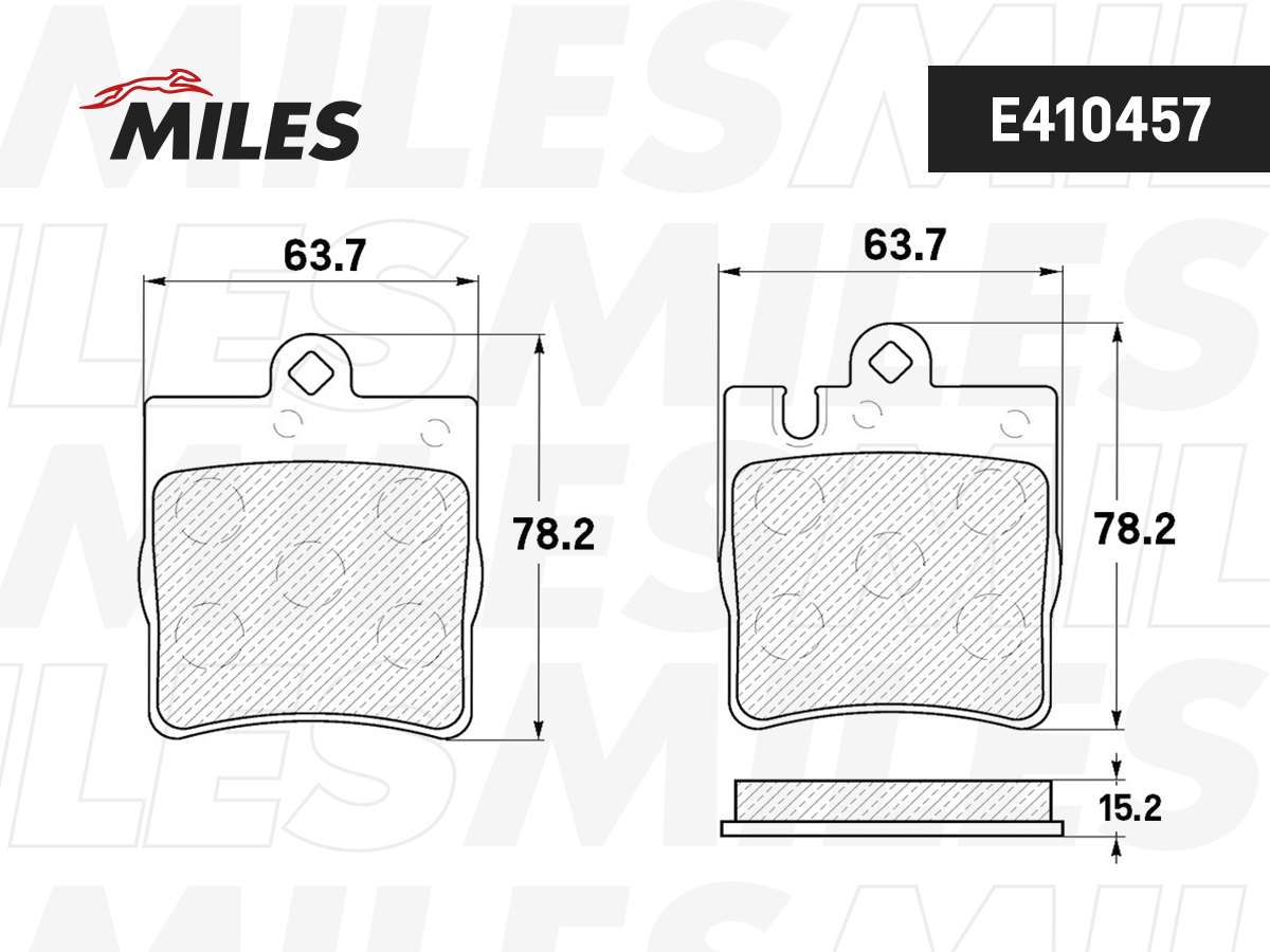 Колодки тормозные MERCEDES W203 00>/A208/A209 CLK задние MILES E410457