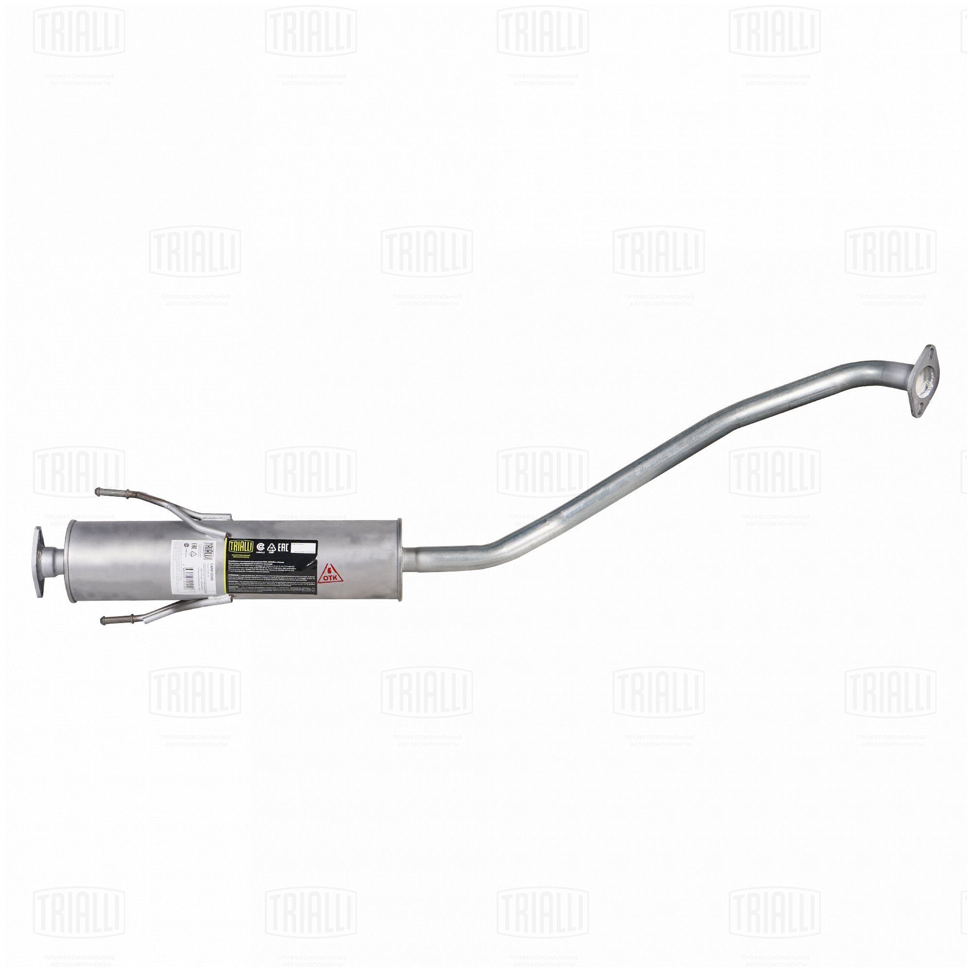 Глушитель /м Geely Emgrand EC7 (09-) 18i доп (резонатор) (алюм сталь) (EAM 0345) TRIALLI