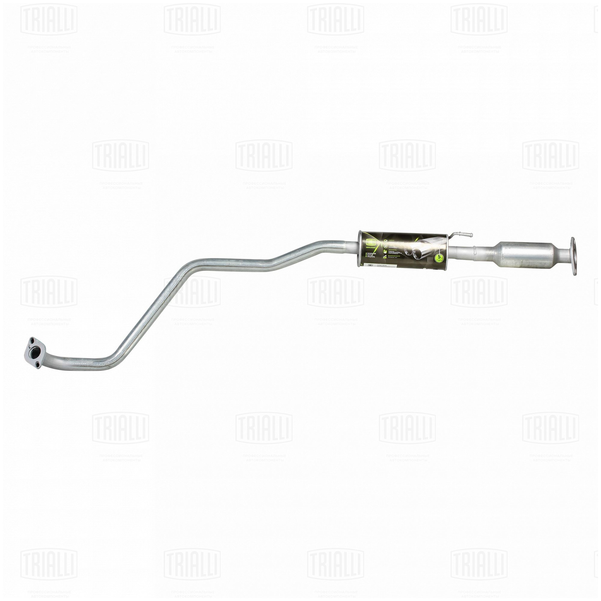 Глушитель /м Hyundai Solaris (10-)/Kia Rio (11-) доп (резон-р) (алюм сталь) (EAM 0808) TRIALLI
