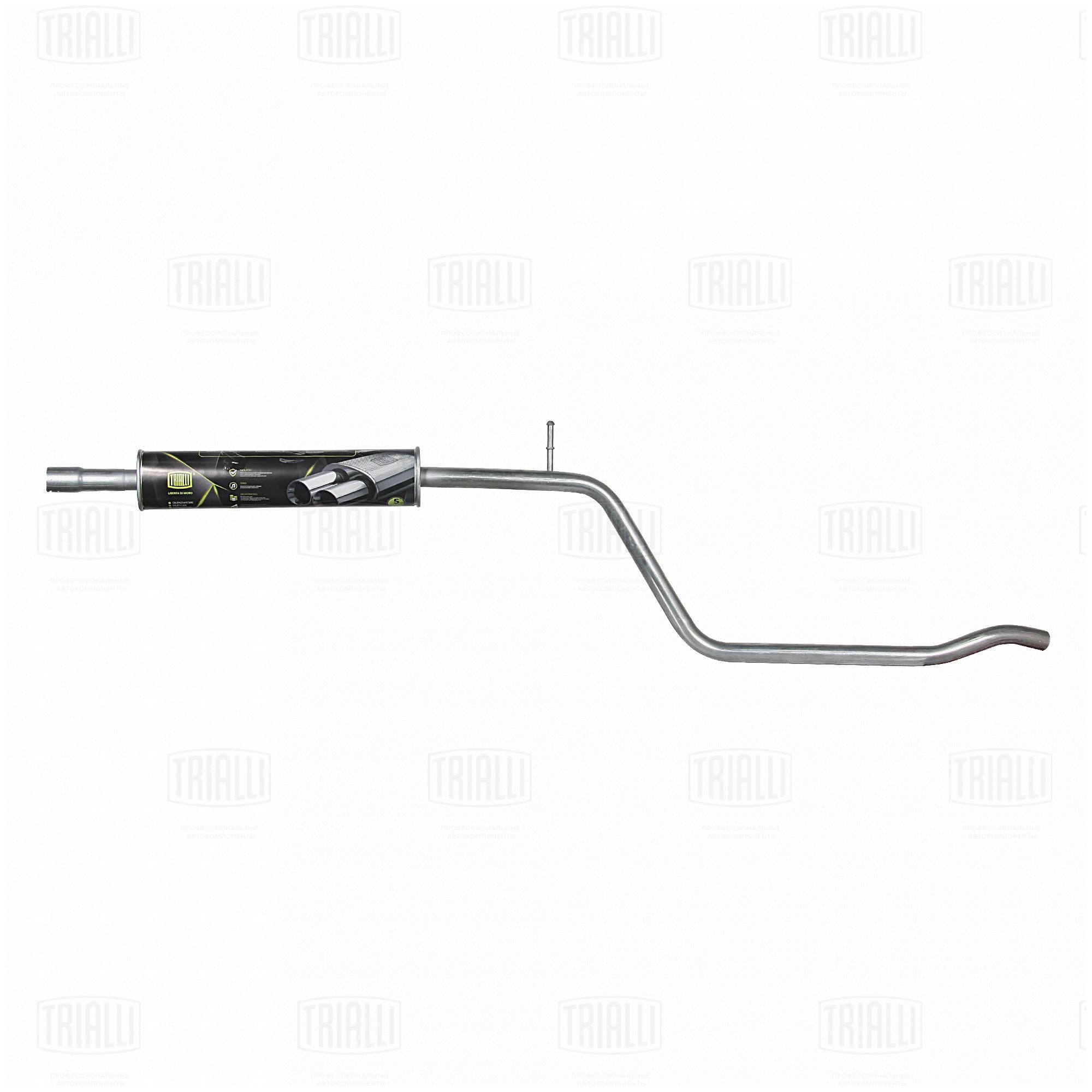 Глушитель /м Renault Duster (10-) 2WD доп (резонатор) (алюм сталь) (EAM 0903) TRIALLI