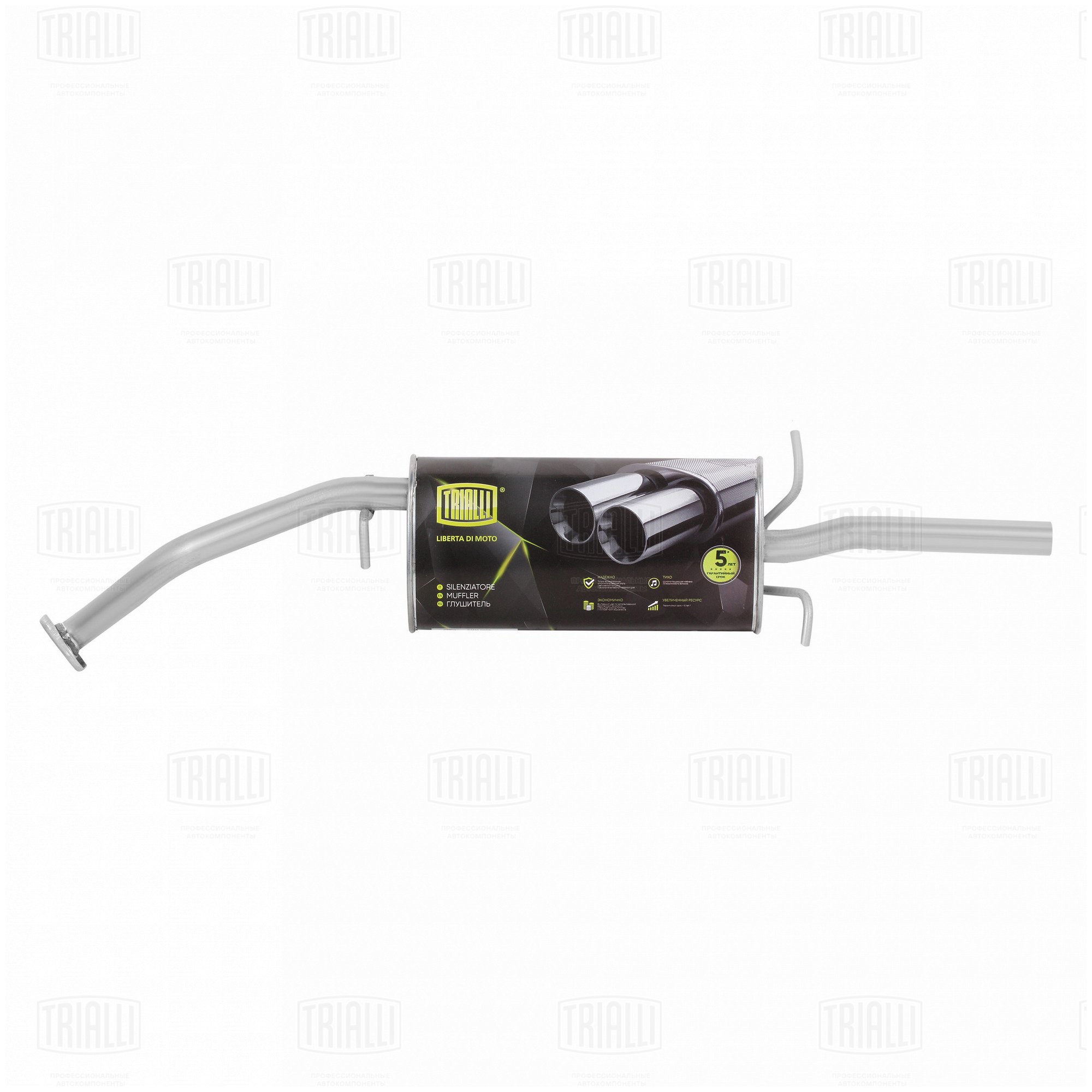 Глушитель /м Chevrolet Lanos (02-) осн (алюм сталь) (EMM 0506) TRIALLI