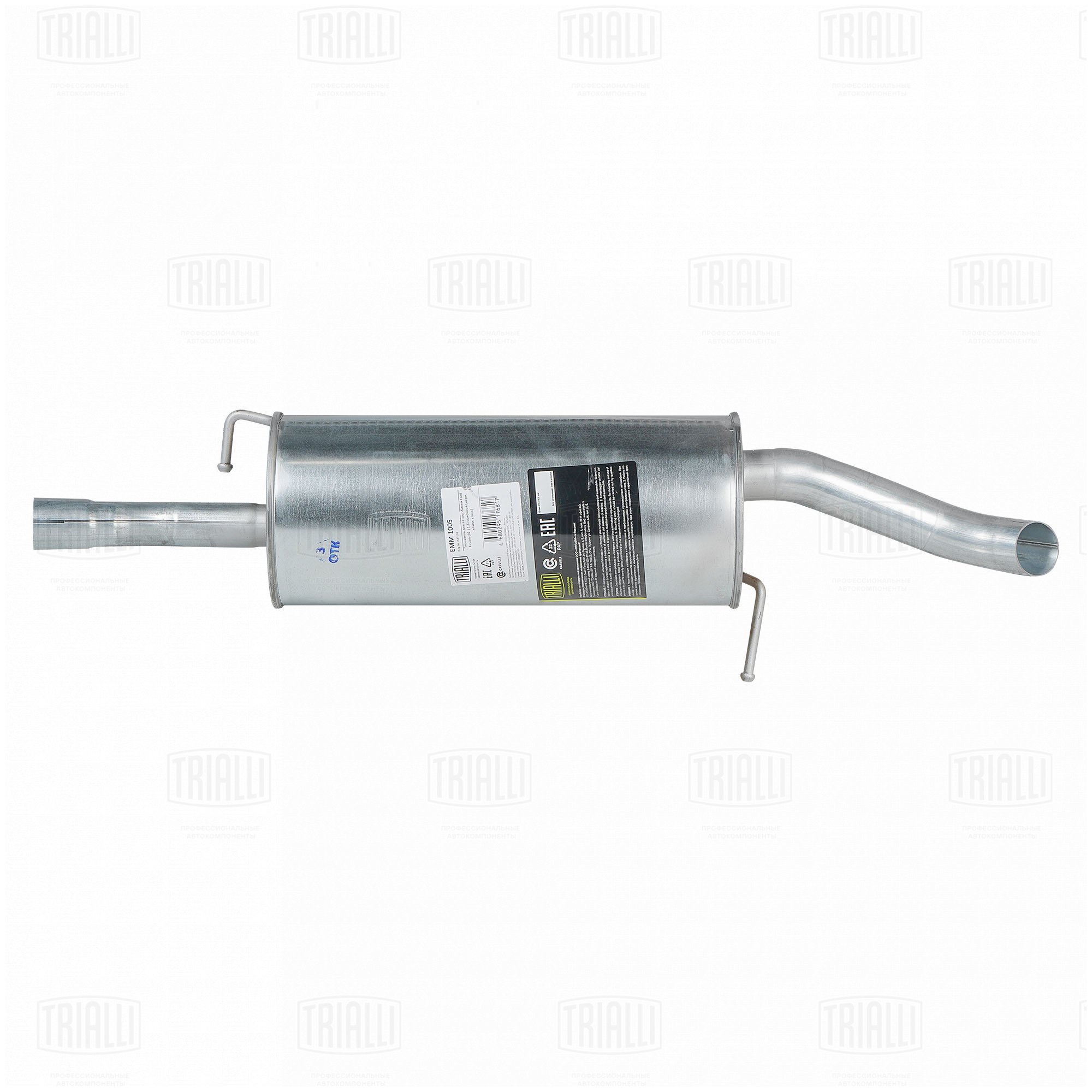 Глушитель /м Ford Fusion (02-) 16i осн (кругбанка) (алюм сталь)  (EMM 1005) TRIALLI