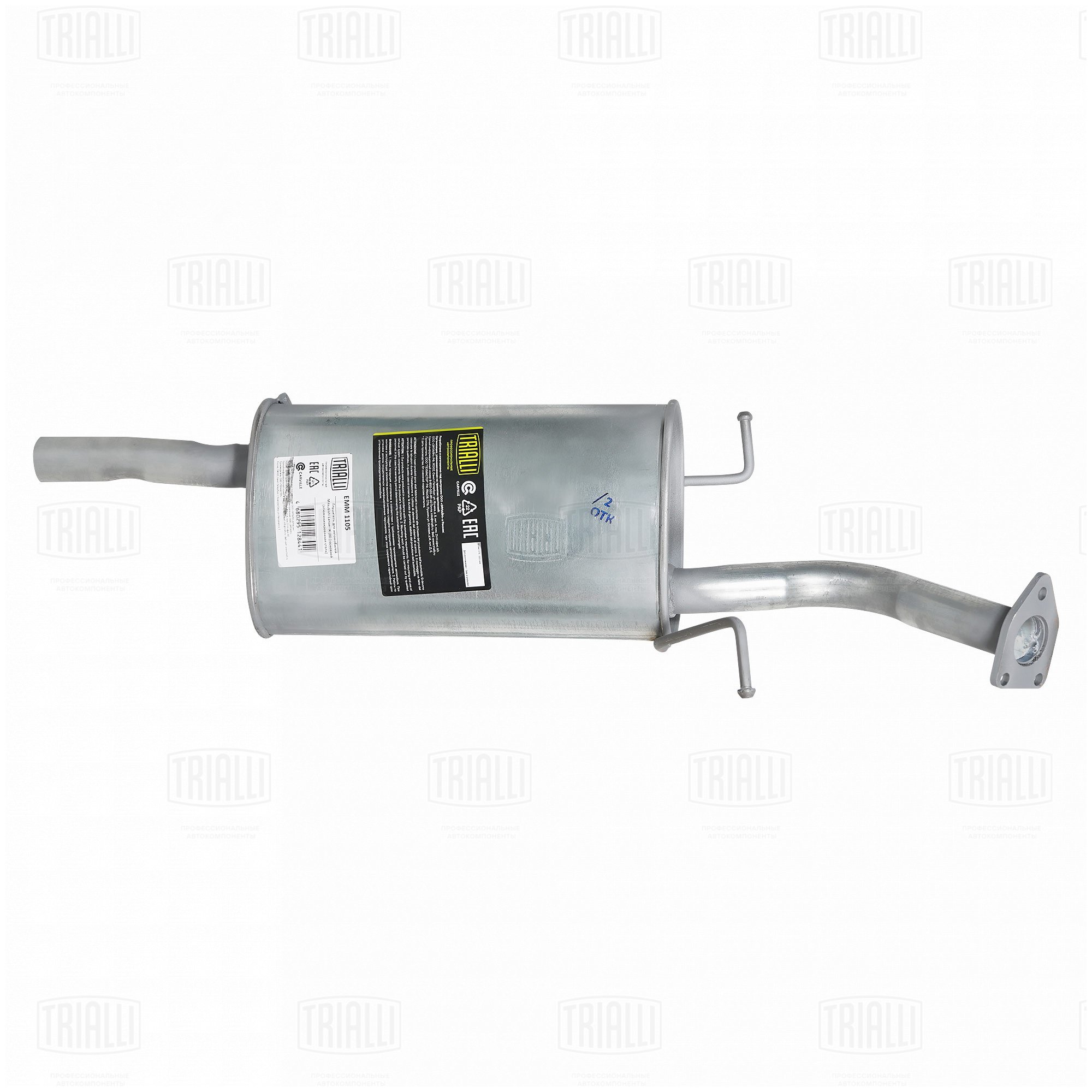 Глушитель /м Mitsubishi Lancer IX (00-) 16i/13i седан осн (алюм сталь) (EMM 1105) TRIALLI