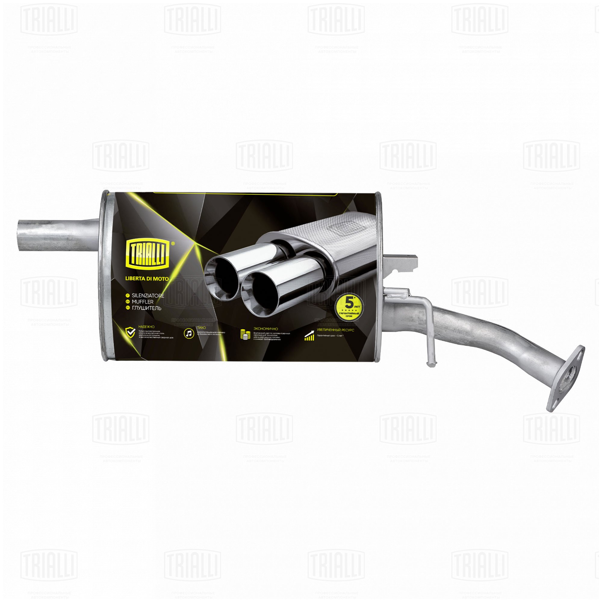 Глушитель /м Chery Fora (06-) 20i осн (алюм сталь) (EMM 2713) TRIALLI
