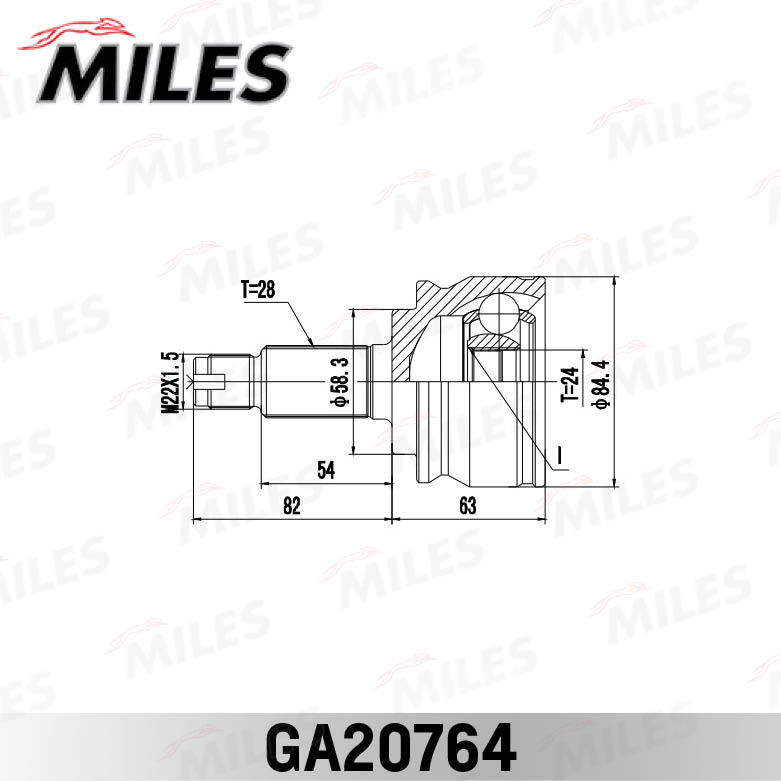 ШРУС Suzuki Grand Vitara JB416/420 06-14 нар. MILES GA20764