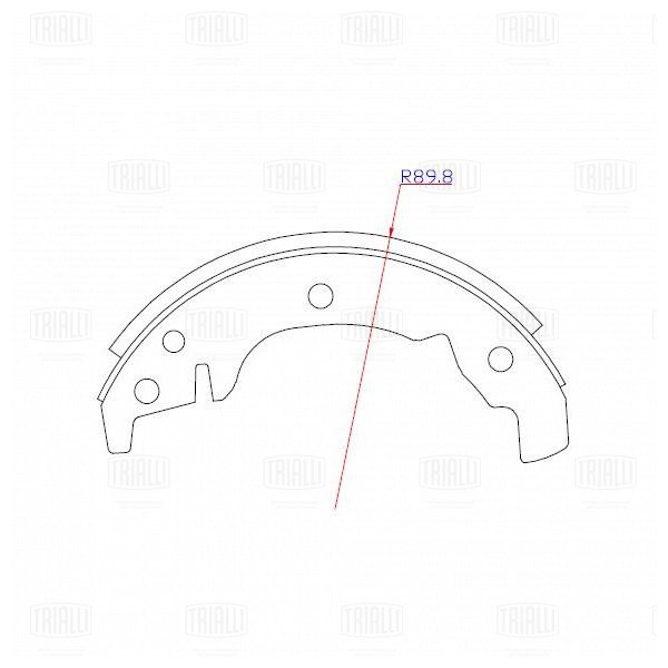 Колодки торм /м ЗАЗ 1102 барабан 180x31 (GF 202) TRIALLI