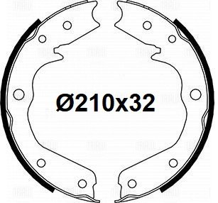 Колодки торм /м Opel Frontera A (95-)/Frontera B (98-) барабан ст торм 210x32 (GF 4611) TRIALLI