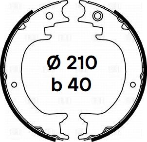 Колодки торм /м Lexus RX (08-)/Subaru Tribeca (04-) барабан ст торм 210x40 (GF 4637) TRIALLI