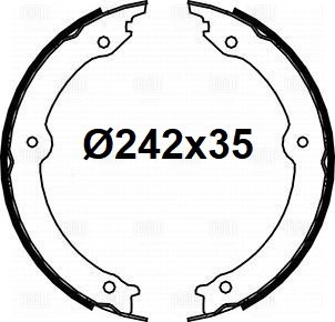 Колодки торм /м Toyota Land Cruiser 200 (07-) барабан ст торм 242x35 (GF 4671) TRIALLI