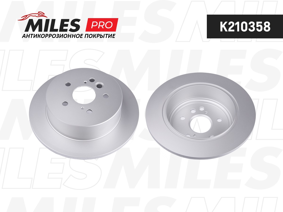 Диск тормозной TOYOTA RAV 4 II 1.8-2.0 00-06 задний D=303мм. (с антикоррозионным покрытием) MILES K210358