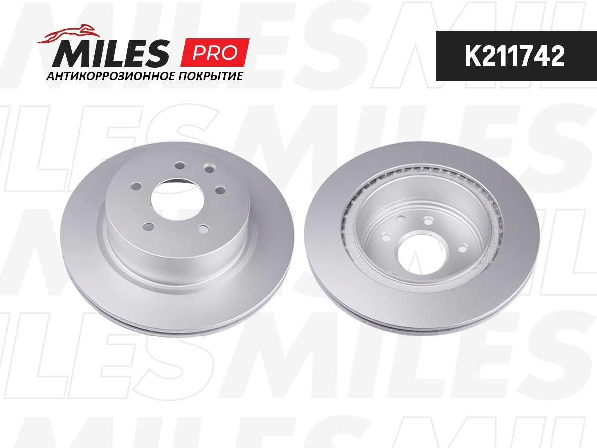 Диск тормозной INFINITI EX/G/QX50 06-/NISSAN 350Z 02- задний d=170мм. (с антикоррозионным покрытием) MILES K211742