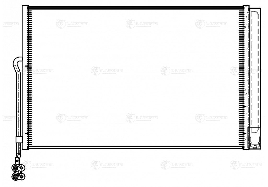 Радиатор кондиц. для а/м VW Touareg II (10-) 3.0D/3.0i/3.6i/4.2i (LRAC 1858) LUZAR