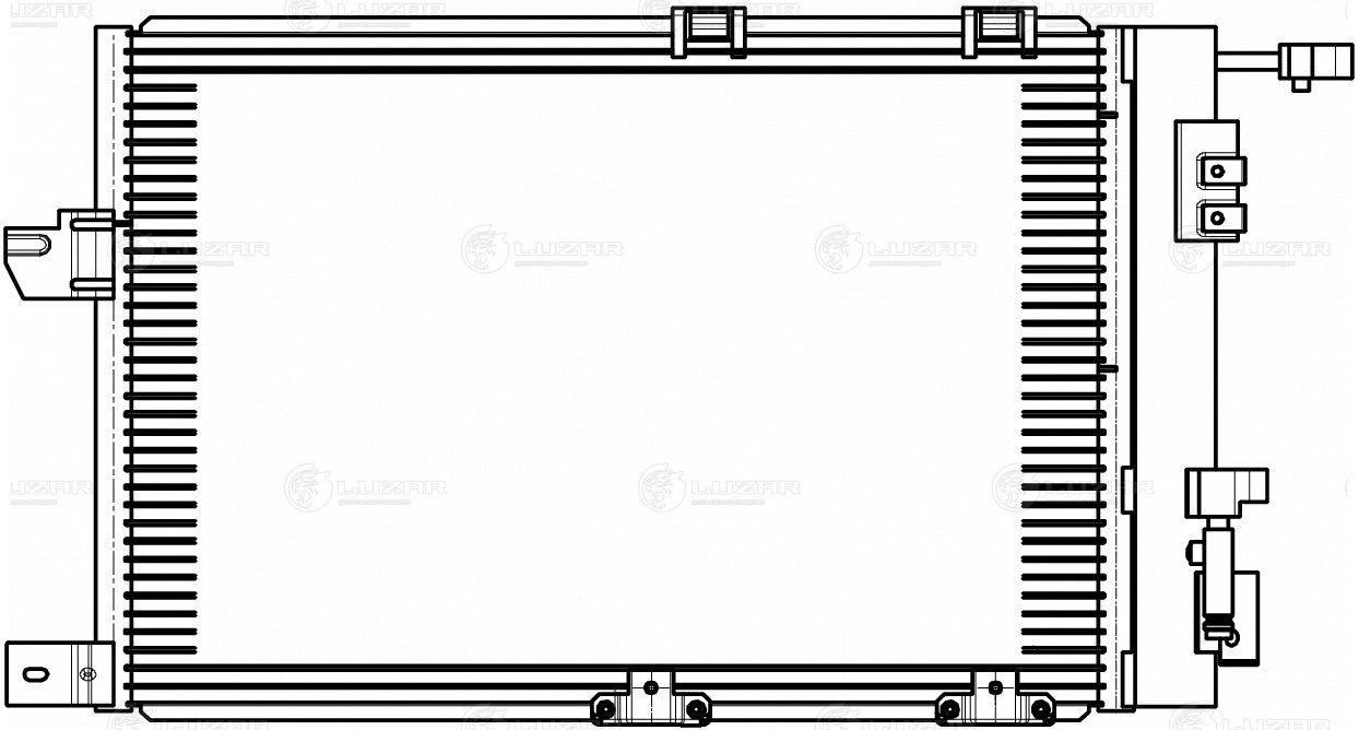Радиатор кондиц. для а/м Opel Astra G (98-)/Zafira A (99-) M/A (LRAC 2128) LUZAR