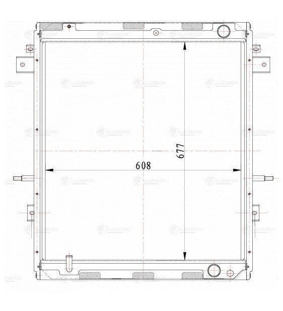 Радиатор охл. для а/м ГАЗон Next (18-) 10т. c дв. ЯМЗ 534 (алюм.) (LRc 0351) LUZAR