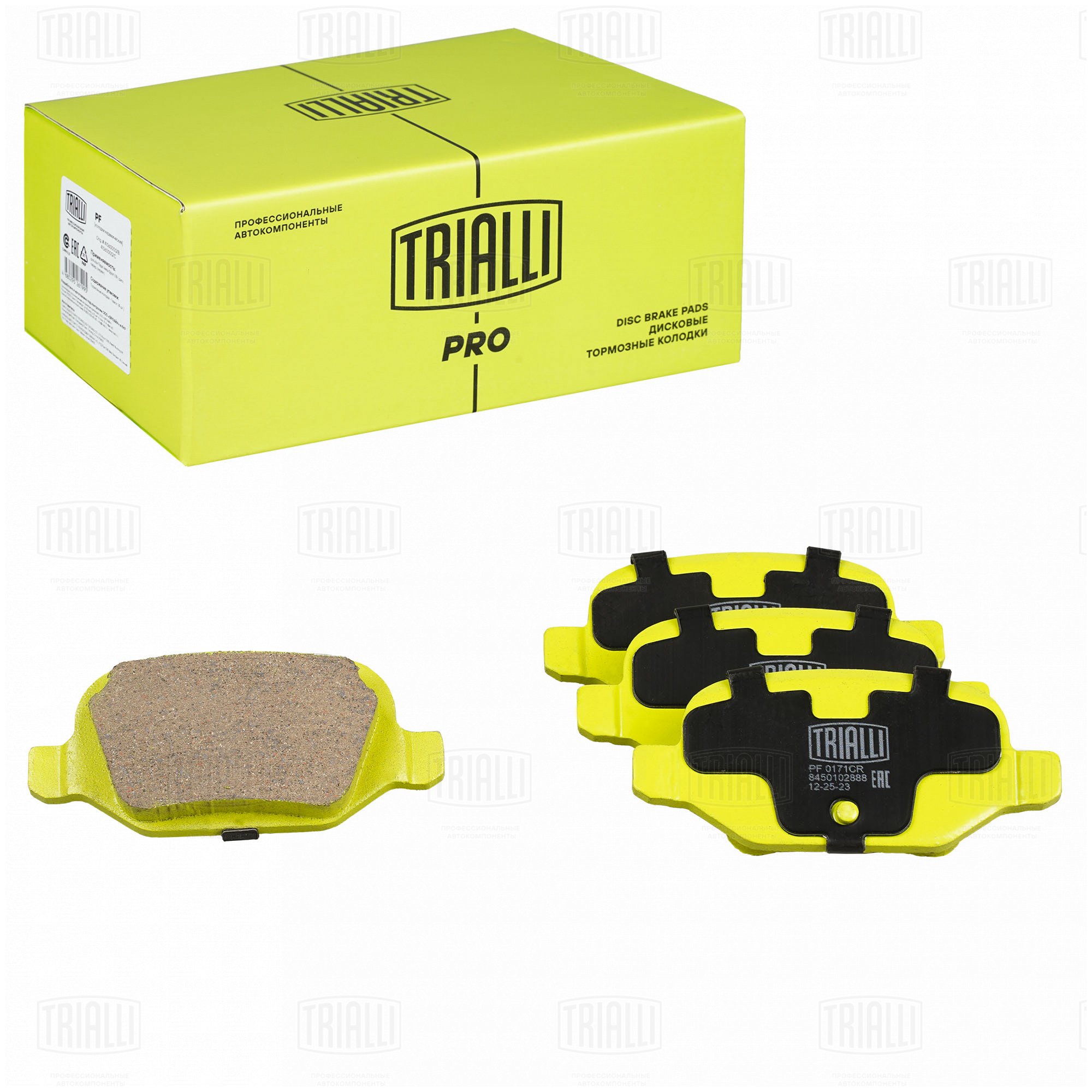 Колодки торм /м Лада Vesta SW (17-)/Лада Kalina Sport диск зад (керам) (PF 0171CR) PRO TRIALLI