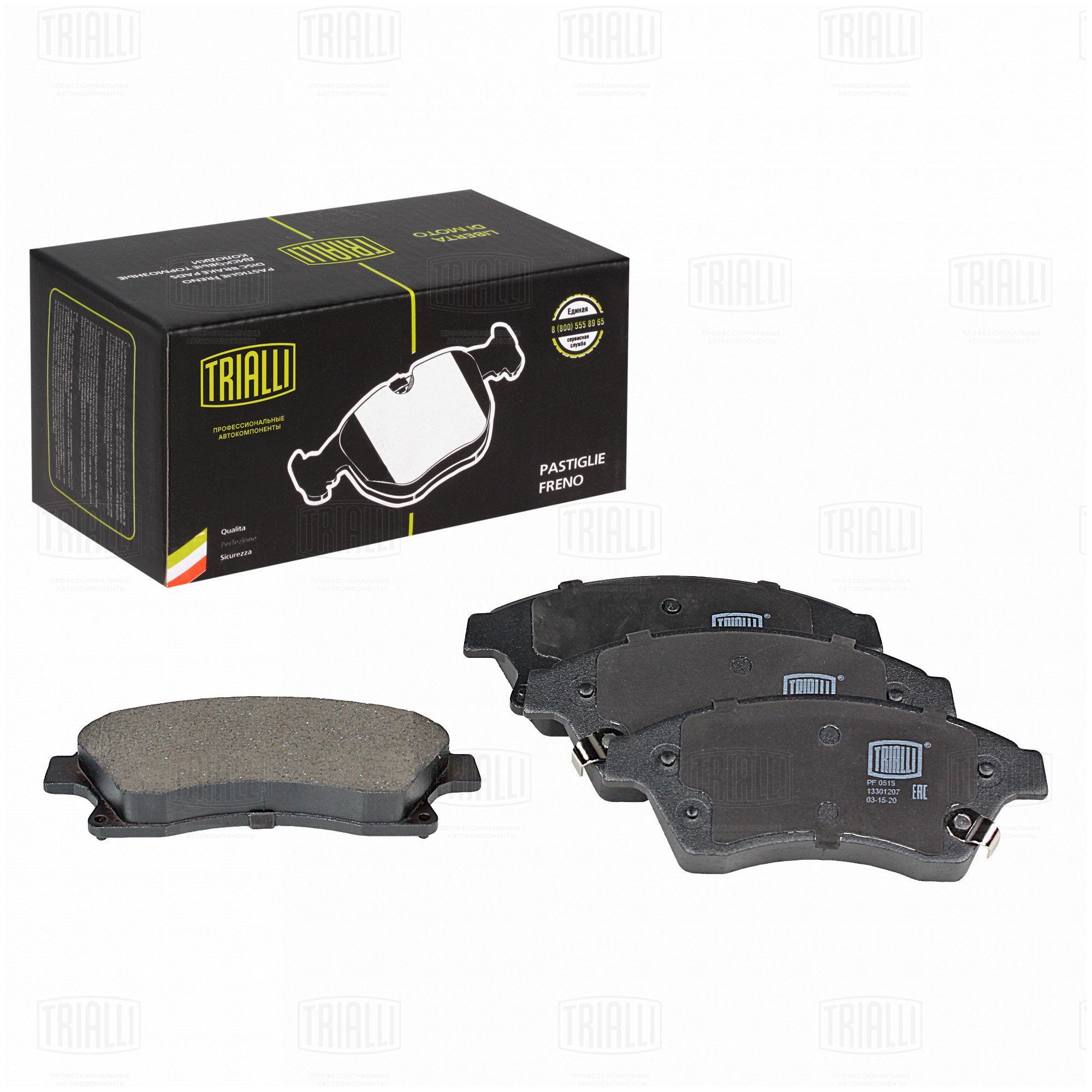 Колодки торм /м Chevrolet Cruze (09-)/Opel Astra J (10-) диск перед R15 (PF 0515) TRIALLI