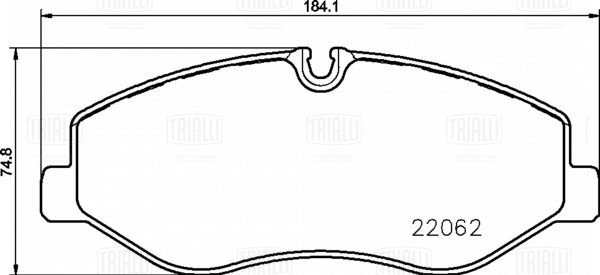 Колодки торм /м Mercedes V (W447) (14-) диск перед т/с Brembo (PF 0815) TRIALLI