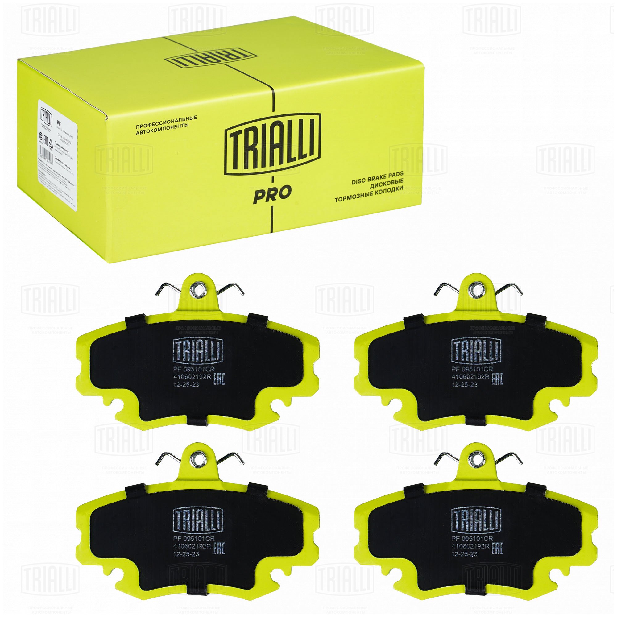 Колодки торм /м Лада Largus (12-) 8V диск перед (керам) (PF 095101CR) PRO TRIALLI
