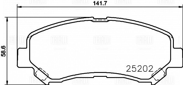 Колодки торм /м Nissan Qashqai (06-) диск перед (PF 1413) TRIALLI